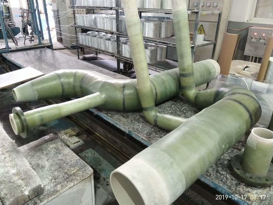 圧力 50PSI-150PSI FRPパイプ 緑色 ガラス強化パイプ